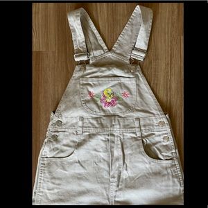 Vintage Looney Tunes Tweety Bird pant overalls